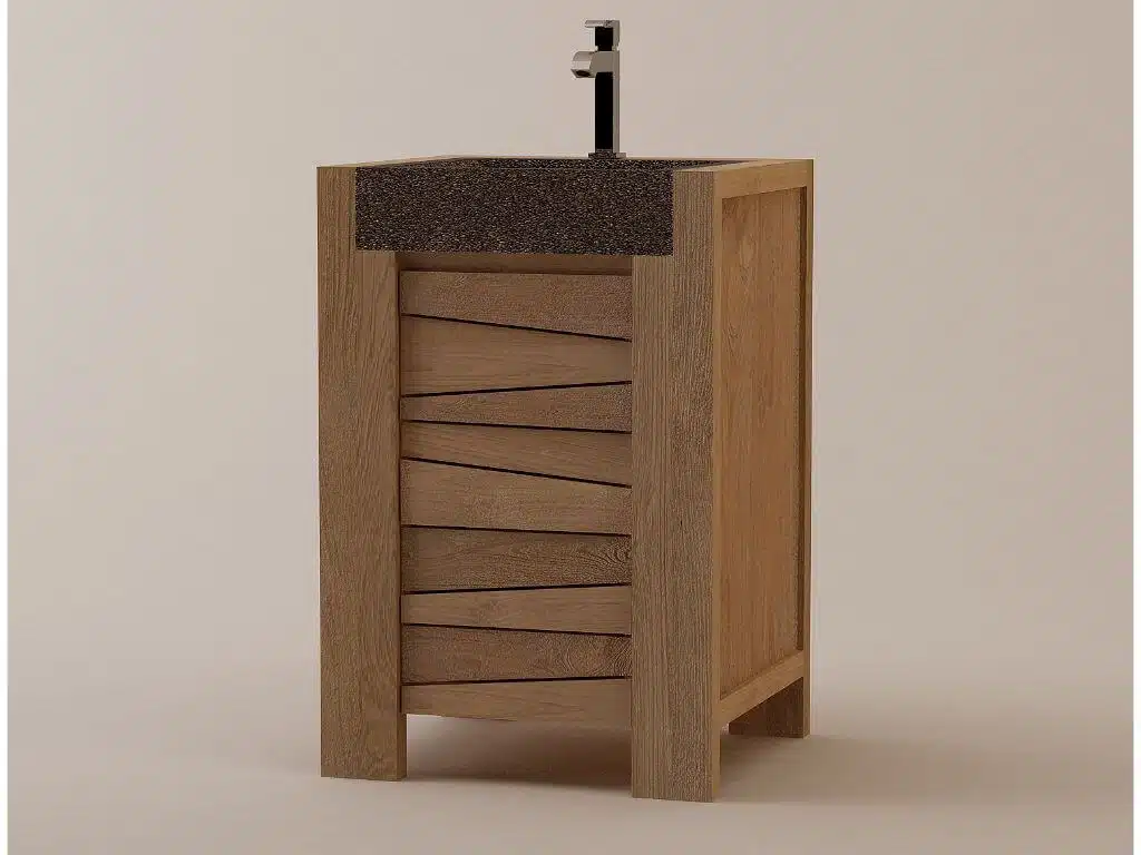 Unterschrank Teakholz Waschtisch Badmöbel Massiv aus Badezimmer