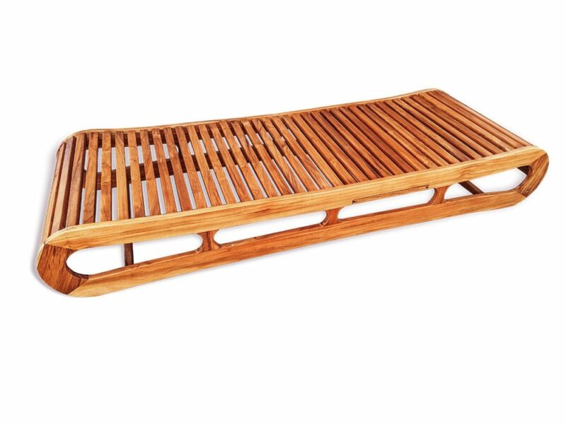 designer relax sonnenliege mit getränketisch teakholz gartenliege strandliege ap8276 – bild 5