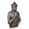 k043 buddha stein statue skulptur asie steinfigur garten deko gold schwarz 1 buddha statue lavagestein